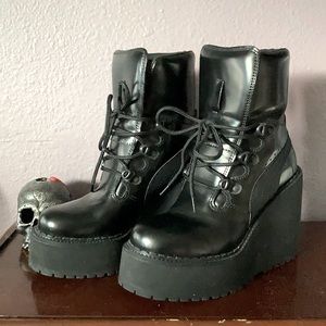 Fenty Puma Platforms Goth Black  Boots Sneakers 7